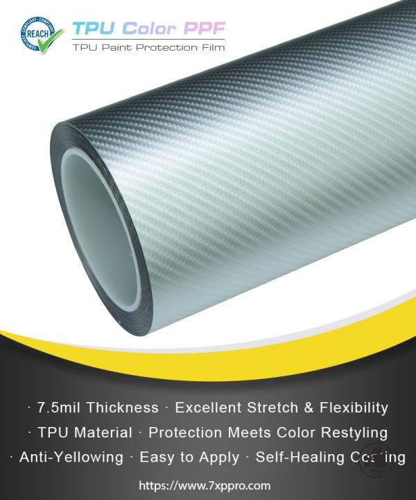  TPU matte optical carbon fiber silver