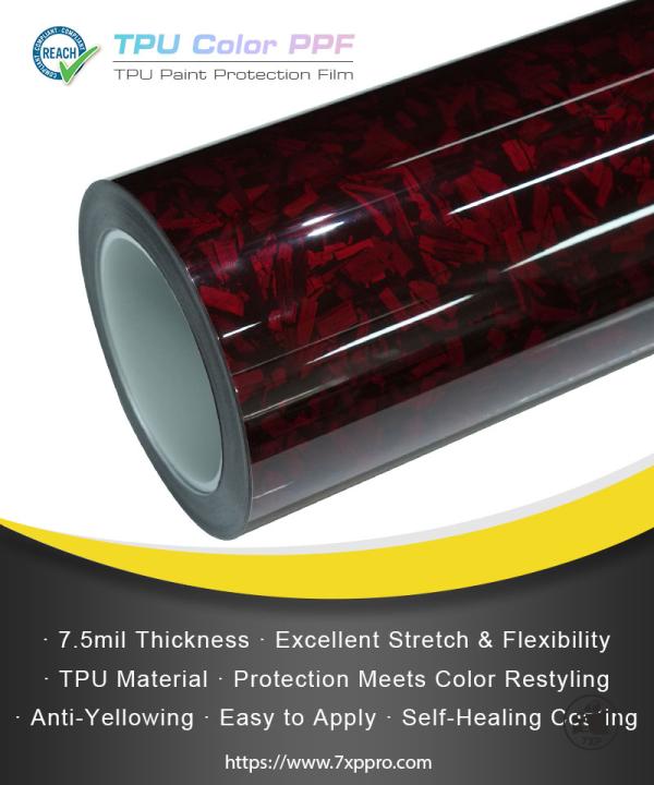  TPU flower carbon red